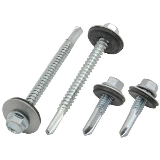 Picture of 5.5x38mm Hex Self Drill Screw 5 Point Washer 100S - Heavy Section Steel to Steel or Wood