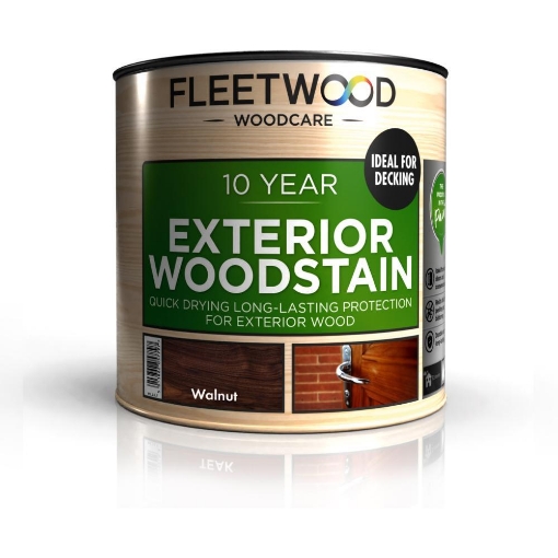 Picture of Fleetwood 2.5L 10 Year Exterior Woodstain Water Based Walnut