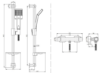 Picture of Niko Square Thermostatic Bar Shower Valve Cw Kit & Fixing Bracket 