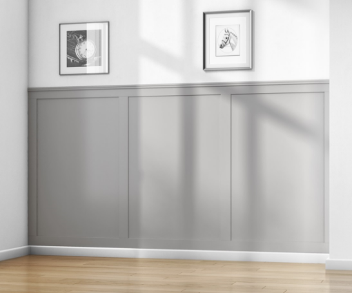 Picture of Wood Mouldings Modern Wall Panel Kit with Decorative Capping