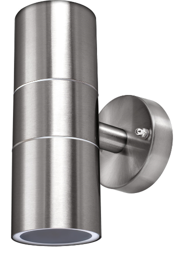 Picture of Luceco Stainless Steel Exterior Decorative Gu10 Up/Down Wall Light - IP44