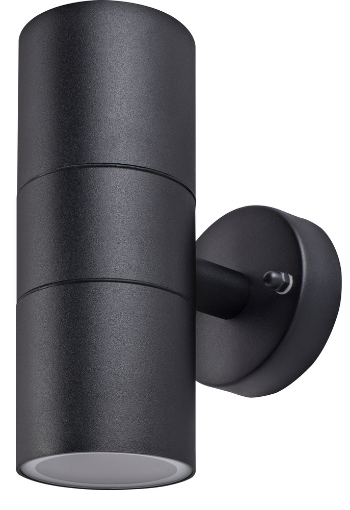 Picture of Luceco Black Stainless Steel Exterior Decorative Gu10 Up/Down Wall Light - IP44
