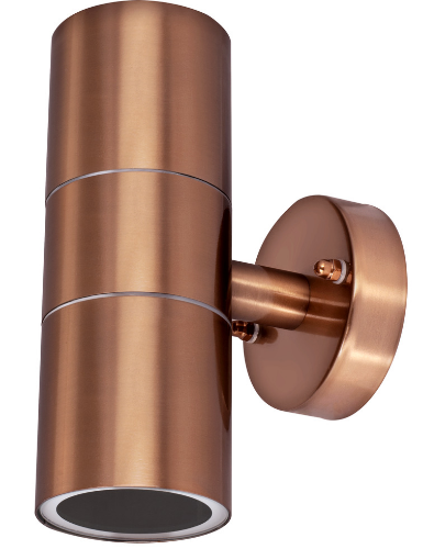 Picture of Luceco Copper Stainless Steel Exterior Decorative GU10 Up/Down Wall Light - Ip44