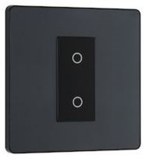 Picture of BG Evolve 1 Gang Single Touch Dimmer Switch SEC 2 Way Matt Grey