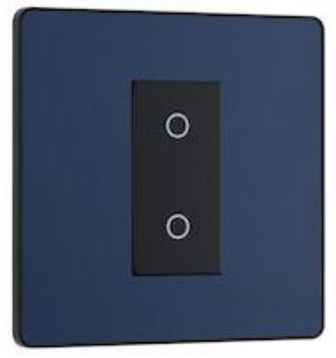 Picture of BG Evolve 1 Gang Single Touch Dimmer Switch SEC 2 Way Matt Blue