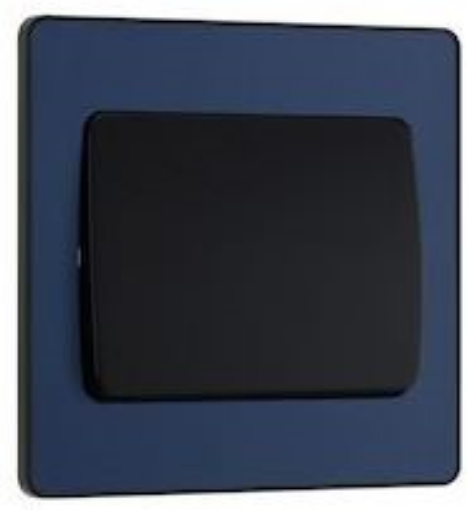 Picture of BG Evolve 20A 16AX 1 Gang 2 Way Light Switch Wide Rocker Matt Blue