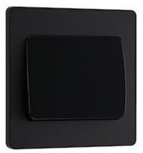 Picture of BG Evolve 20A 16AX 1 Gang 2 Way Light Switch Wide Rocker Matt Black