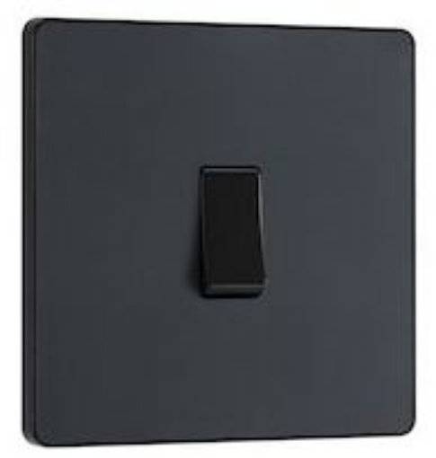 Picture of BG Evolve 20A 16AX 1 Gang 2 Way Light Switch Matt Grey