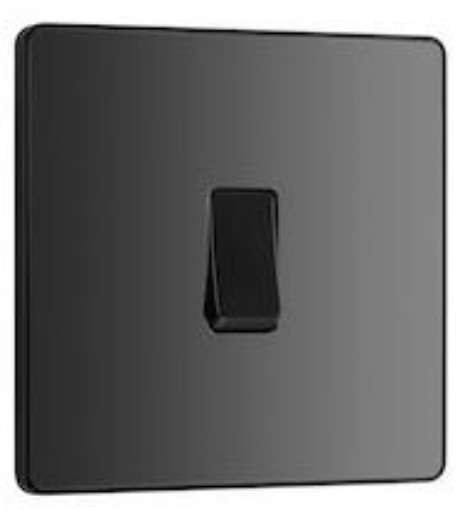 Picture of BG Evolve 1 Gang Intermediate Switch - 20A 16AX Black Chrome