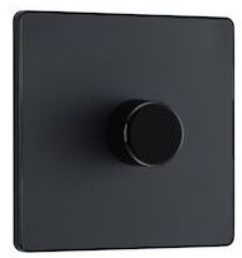 Picture of BG Evolve 1 Gang 2 Way Push Dimmer 200W Trailing Edge Matt Grey