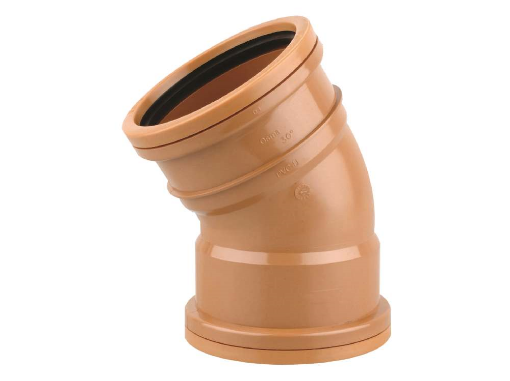 Picture of Wavin Sewer D/S Short Radius Bend 30° 160mm