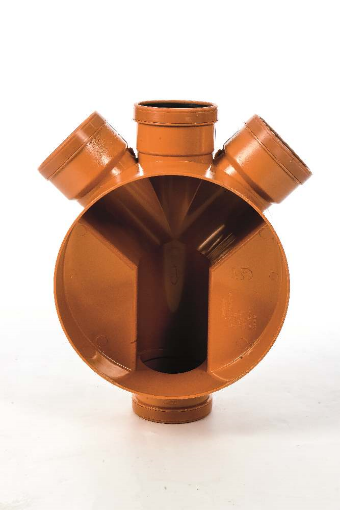 Picture of Wavin (WAJ 5) Base Left/Right 45° Junction 110mm Plus Adj Top/Frame