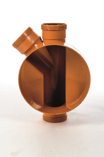 Picture of Wavin (WAJ 4) Base Left 45° Junction 110mm Plus Adj Top/Frame