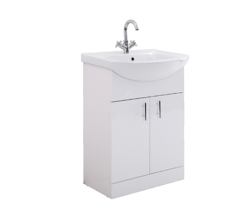 Picture of Moderna 550mm Basin & Vanity Unit White Gloss