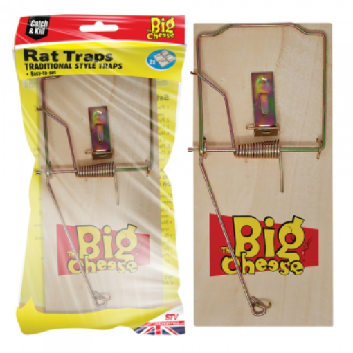 Picture of The Big Cheese STV047 Wooden Rat Trap 2Pk