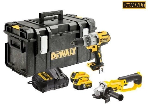 Picture of Dewalt DCK383 18V 3 Piece Kit Includes Combi & Impact Drill & Grinder 2 x 4.0Ah Li-ion